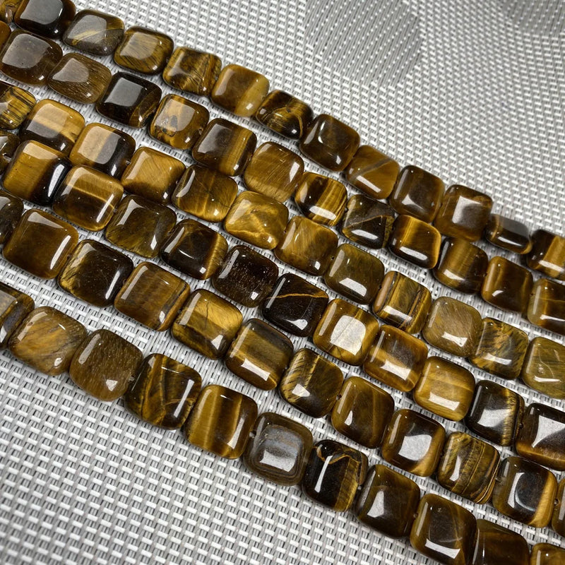 Natural Stone Agates Crystal Beads Square Tiger Eye Opal Semi-finished