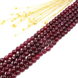 Natural Stone Agates Dark Red 4/6/8/10/12mm Round Faceted Beads