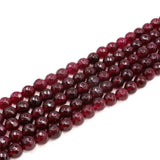 Natural Stone Agates Dark Red 4/6/8/10/12mm Round Faceted Beads