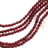 Natural Stone Agates Dark Red 4/6/8/10/12mm Round Faceted Beads