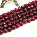 Natural Stone Agates Dark Red 4/6/8/10/12mm Round Faceted Beads