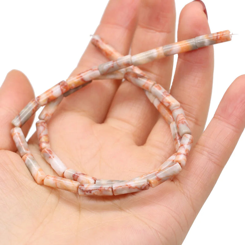Natural Stone Agates Jades Loose Beads 4x13mm