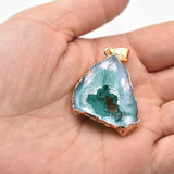 Natural Stone Agates Pendant Irregular Quartz Pendant for DIY Jewelry Making
