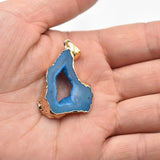 Natural Stone Agates Pendant Irregular Quartz Pendant for DIY Jewelry Making