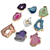 Natural Stone Agates Pendant for Jewelry Making
