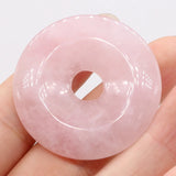 Agates Pendants Big Hole Flat Round Quartzs for DIY Necklace Earrings