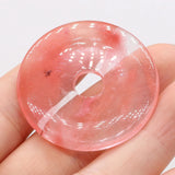 Agates Pendants Big Hole Flat Round Quartzs for DIY Necklace Earrings