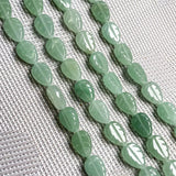 Natural Stone Agates Quartz Beads Carved Leaf Aventurine Jades Loose Beads