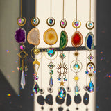 Agates Slice Geode Crystal Sun Catcher Prisms Pendant Home Garden Wedding