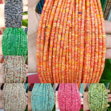 Agates Tiger Eye Jewelry Making Flat 2*4mm Colorful Loose Beads