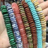Natural Stone Agates Tiger Eye Quartz Crystal Spacer Loose Beads DIY