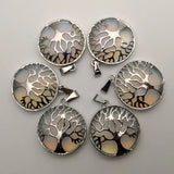 Natural Stone Alloy Tree Necklace Pendant for Jewelry Making