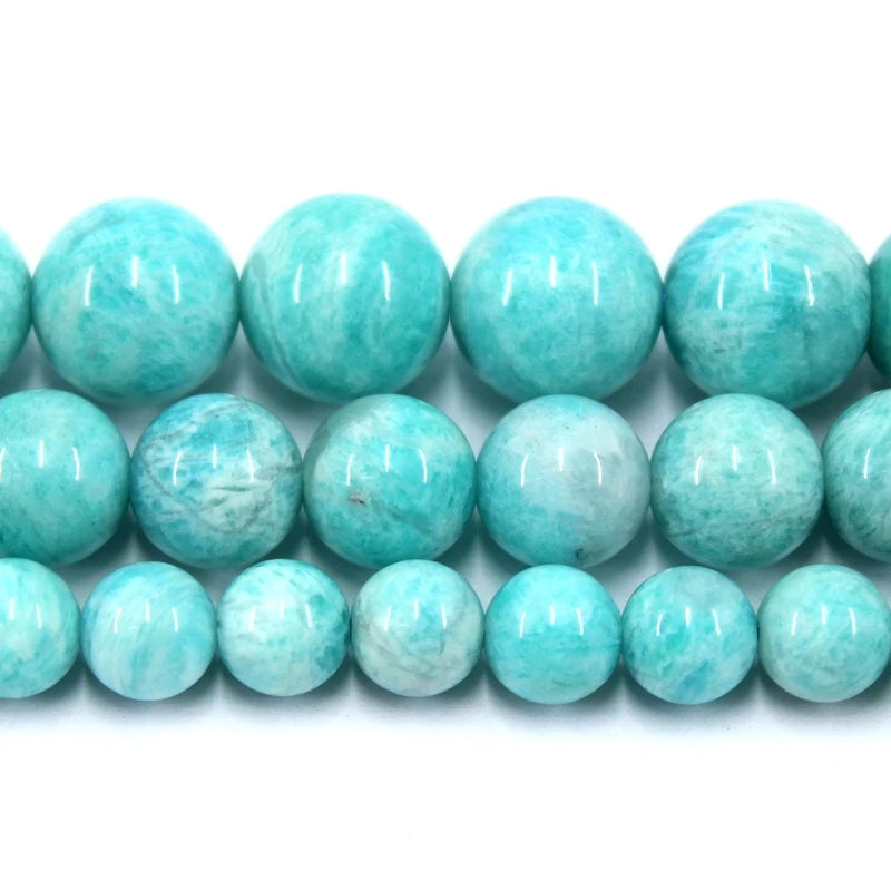 Natural Stone Amazonite 6 8 10MM Round Beads for Jewelry Making