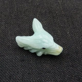 Amazonite Wolf Head Pendant Necklace 23x17x9mm