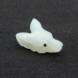 Natural Stone Amazonite Wolf Head Pendant Bead 26x18x11mm
