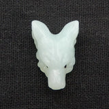 Natural Stone Amazonite Wolf Head Pendant Bead 26x18x11mm