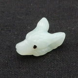 Natural Stone Amazonite Wolf Head Pendant Bead 26x18x11mm