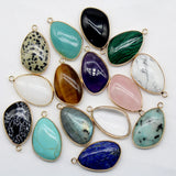 Natural Stone Amazonite Quartz Crystal Amethyst Necklace Pendant