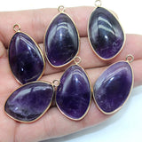 Natural Stone Amazonite Quartz Crystal Amethyst Necklace Pendant