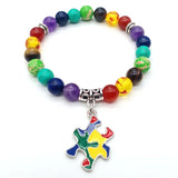 Amethyst Lucky Heart Pendant Bracelet for Men and Women
