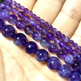 Natural Stone Round Beads for Jewelry Making - Amethyst Jade Agate Rose Quartz