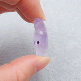 Amethyst Wolf Head Pendant Necklace Bead 27x18x9mm