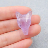Amethyst Wolf Head Pendant Necklace Bead 27x18x9mm