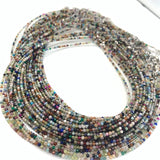 Amethyst Olivine 2mm Small Round Stone Necklace