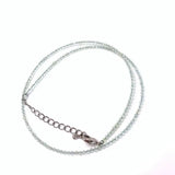 Amethyst Olivine 2mm Small Round Stone Necklace