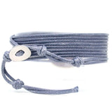 Amethyst Pendant Rope Bracelet Bohemia Women Jewelry