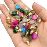 Amethyst Pendants Turquoise Quartz Charms for Jewelry Making