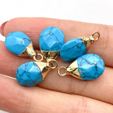 Amethyst Pendants Turquoise Quartz Charms for Jewelry Making