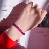 Natural Stone Amethyst Pixiu Bead Bracelet For Women Lucky Amulet
