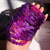 Natural Stone Amethyst Pixiu Bead Bracelet For Women Lucky Amulet