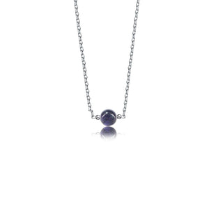Amethyst Women Necklace Stainless Steel Cross Chain BirthStone Fine Jewellery