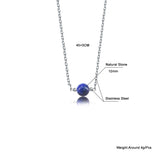 Amethyst Women Necklace Stainless Steel Cross Chain BirthStone Fine Jewellery