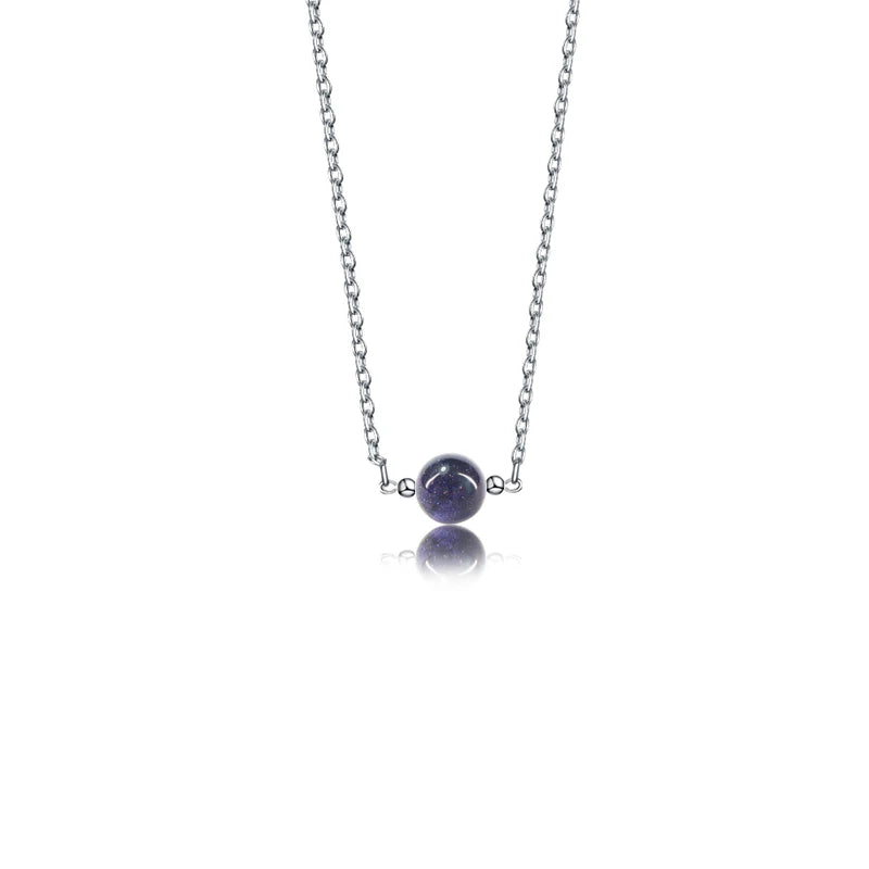 Amethyst Women Necklace Stainless Steel Cross Chain BirthStone Fine Jewellery