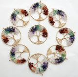 50MM Amethyst Tree of Life Pendulum Pendant for Jewelry Making and Reiki Healing
