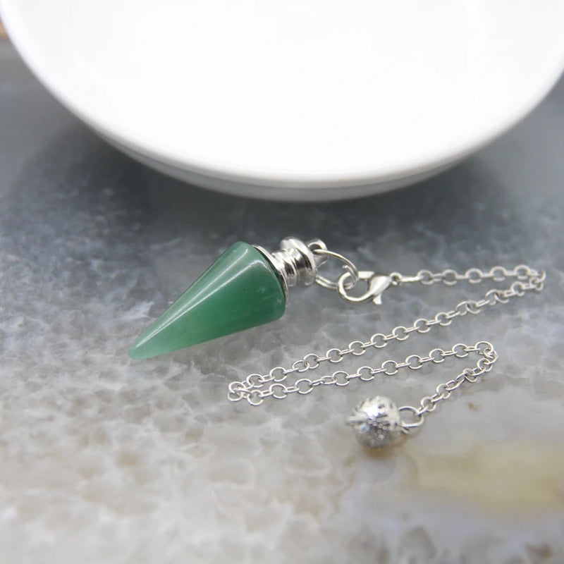 Natural Stone Amethysts Healing Pendulum for Dowsing