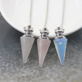 Natural Stone Amethysts Healing Pendulum for Dowsing