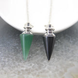 Natural Stone Amethysts Healing Pendulum for Dowsing