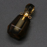 Amethysts Vials Pendants Quartzs Perfume Bottle for Jewelry Making