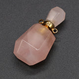 Amethysts Vials Pendants Quartzs Perfume Bottle for Jewelry Making
