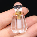 Amethysts Vials Pendants Quartzs Perfume Bottle for Jewelry Making