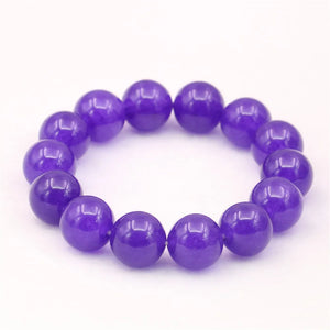 Amethysts Womens Bracelet Round Beads 8/10/12mm