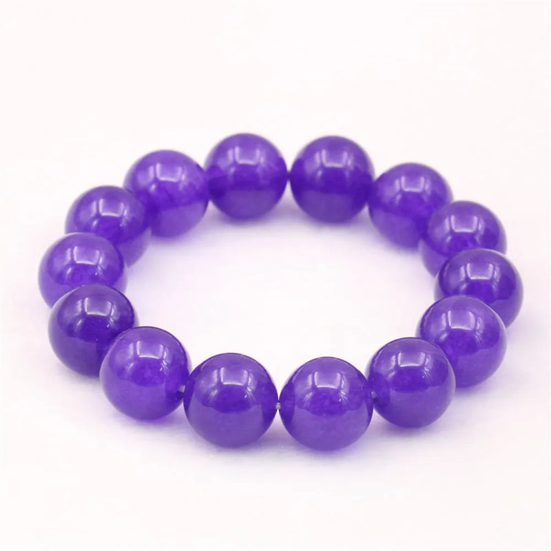 Amethysts Womens Bracelet Round Beads 8/10/12mm