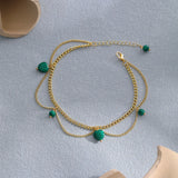 Natural Stone Anklet For Women Summer Outing Jewelry