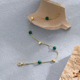 Natural Stone Anklet For Women Summer Outing Jewelry