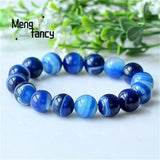 Aquamarine Agate Bracelet Set - Couple Bangle Fine Jewelry