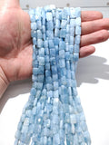 Aquamarine Crystal Beads Faceted Rectangle Shape Loose 10x14mm